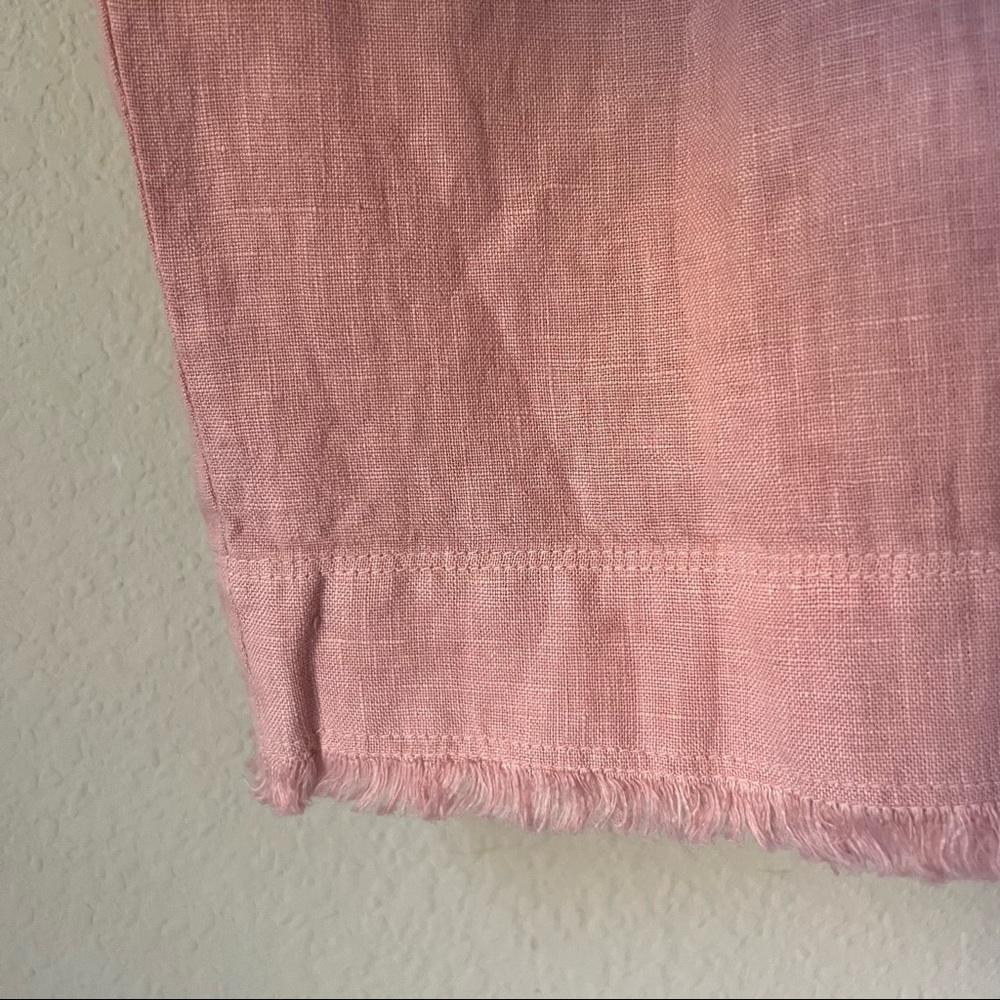 𝅺NWOT Cloth & Stone Blush Pink Linen Long Shorts - Picture 9 of 15